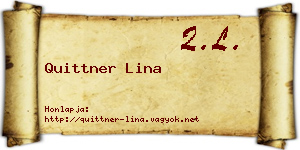 Quittner Lina névjegykártya